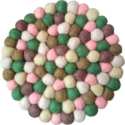 Floz Design vilten onderzetter - set van 2 - onderzetter voor pan of bloempot - aardetinten - fairtrade