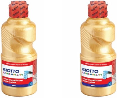 Giotto Hobby verf - 2x - goud metallic - 250 ml - plakkaatverf - knutselen