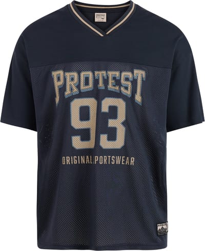 Protest PRTAinsley - T-shirt Heren - Korte mouwen - V hals - Loose fit - Groen