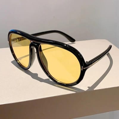 Trend Oversized Piloten Zonnebril Brillen Dames Voor Mannen Luxe Designer Stijl Stijl Zonneklepbril Klassiek Groot Montuur Montuur Brillen Punk 1PC