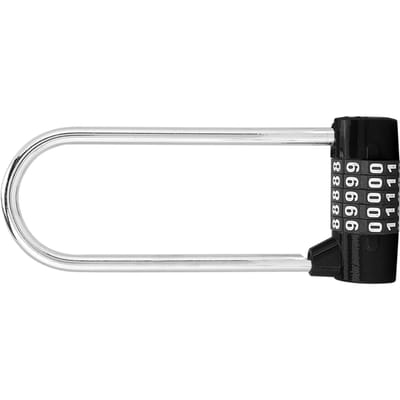 Zinklegering U-vorm Combinatie Cijfer Wachtwoord Code Slot Extra Lang Kastdeur Hangslot zwart