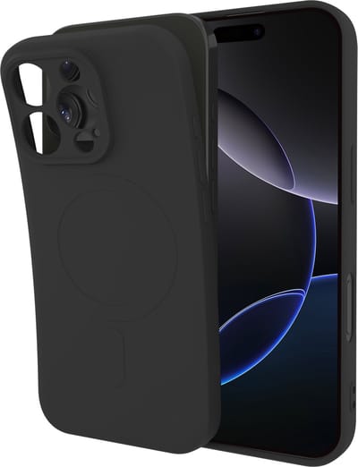 Just in Case hoesje geschikt voor iPhone 16 Pro Hoesje geschikt voor MagSafe - Color Backcover - Zwart
