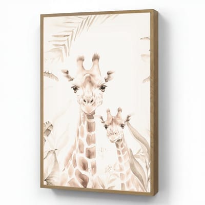Nachtlampje 70x100 cm - Kinder lamp - Giraffe - Jungle - Bruin - Kinderen - Tafellamp kinderkamer draadloos - Slaapkamer lampje - Bedlamp kinderen - Kinderlampje - Wandlamp babykamer - Nachtlampjes