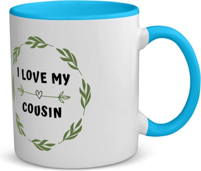 Akyol - i love my cousin koffiemok - theemok - blauw - Neef - liefste neef - verjaardag - cadeautje voor neef - neef artikelen - kado - geschenk - 350 ML inhoud