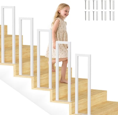 85 cm U-vormige trapleuning wit handgreep voor trappen voor universeel gebruik binnen en buiten, gangen