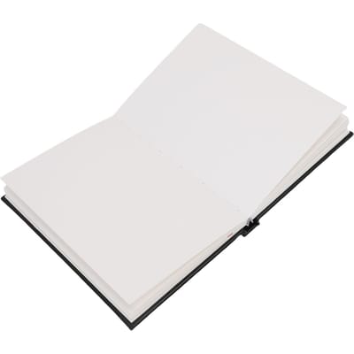 Livre d'aquarelle Bloc de papier à peindre pour médias secs et humides Motif litchi Couverture rigide 30 feuilles 300 g/m² 148x210 mm white