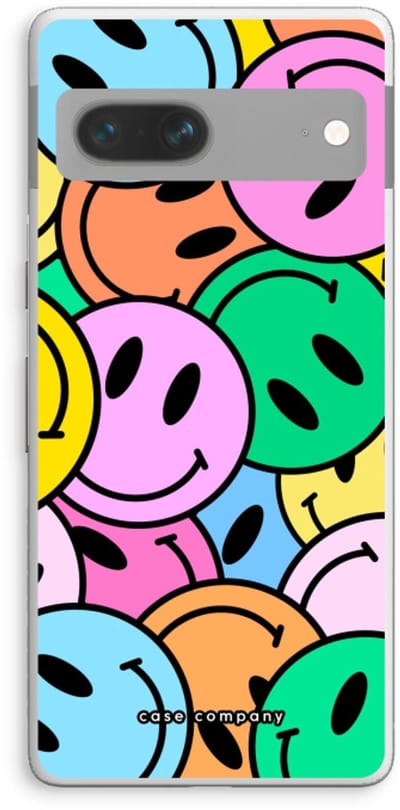 Case Company® - Hoesje geschikt voor Google Pixel 7 hoesje - Smiley N°1 - Soft Cover Telefoonhoesje - Bescherming aan alle Kanten en Schermrand