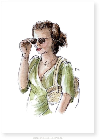 vrouw in de zomer
