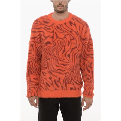Zachte trui met ronde hals in Arancio, bordeauxrood