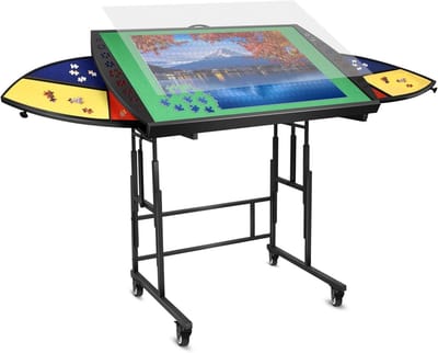 Puzzeltafel met laden - Puzzelbord met wieltjes - Comfortabel Puzzelen - In hoogte en hoek verstelbaar - 1500 stukjes