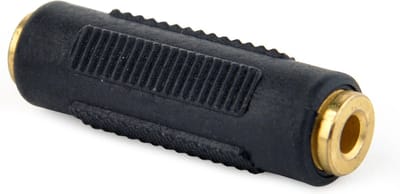 Koppelstuk 3,5mm Jack (v) - 3,5mm Jack (v) stereo / zwart