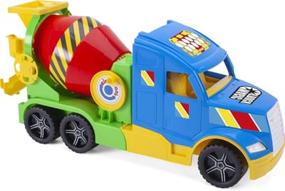 Betonmixer Vrachtwagen - Bouwplaats Speelgoed - Kinderspel - Roterende Trommel - 595 cm - Multicolor