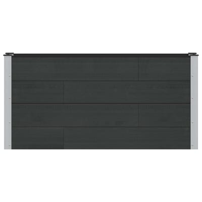 vidaXL Verhoogde plantenbak Zwart 150 x 30 x 72 cm WPC en Aluminium