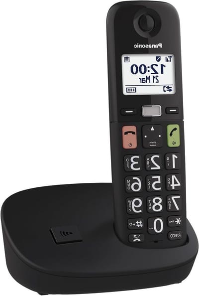 Draadloze Telefoon - Seniorentelefoon - Gemakkelijk Bellen - Gehoorapparaat Compatibel - 1.8 Inch Display - Zwart