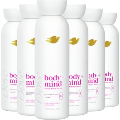 Dove Body+Mind Serum douchegel - Pink Dragon Fruit and Primrose - 6 x 350 ml