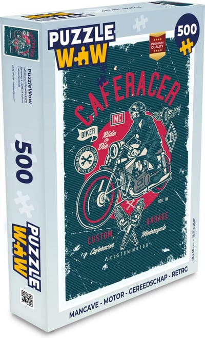 Puzzel Mancave - Motor - Gereedschap - Retro - Legpuzzel - Puzzel 500 stukjes