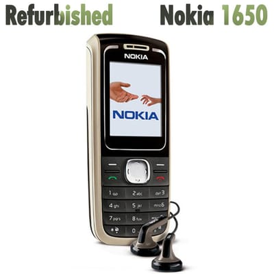 Gerenoveerde Nokia Originele Nokia 1650 GSM 900 / 1800 Mobiele Telefoon Met 1 SIM Simple Set zwart