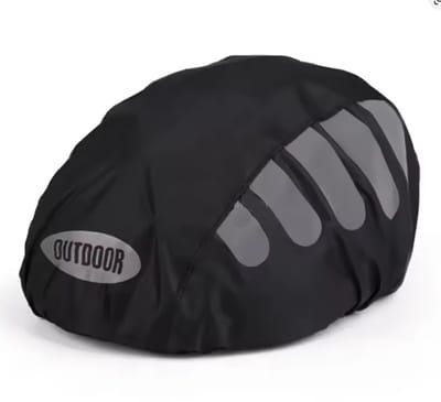 Actie4you® - Fietshelm Regenhoes - Helmhoes - Regenhoes Helm - Reflecterende Muts Voor Helm - Fietshelm Hoes - Waterdichte Fietshelm Cover -Verstelbaar - Reflecterende Strepen – Universeel - Zwart