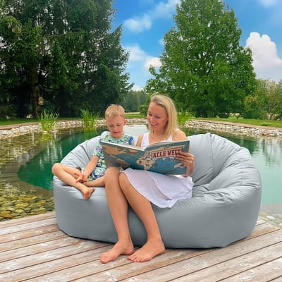 XXL Lounge Zitzak Sofa Ijsgrijs Binnen Buiten