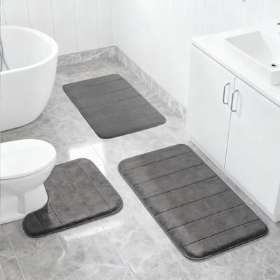 Dailygoods- Badkamertapijtset 3-delig - Antislip - Wasbaar
