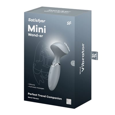 Satisfyer, vibrator, stimulator, 'Mini Wand-er', voor het stimuleren van volledige lichaamsmassages, gemaakt van siliconen