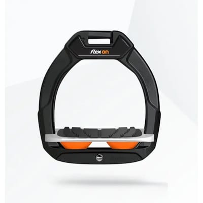 Veiligheidstijgers voor paardrijden Inclinatie Grip Zwart/Grijs/Oranje kind Flex-On Safe-On