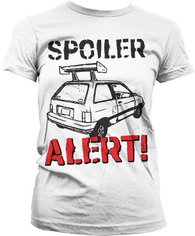 Hybris Spoiler Alert Girly T-shirt voor dames, witite