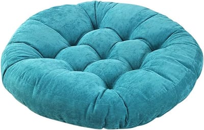 Ronde Vloerkussen voor binnen en buiten - 56x55cm - Blauw - Meditatiekussen - Tuinkussen - Patio Seat Cushion