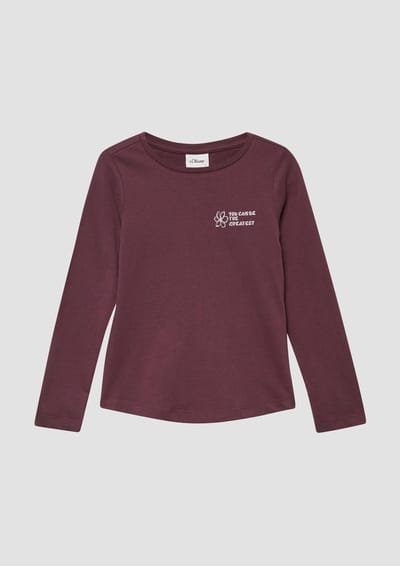 s.Oliver - female - Lange mouw met glitterprint op voor- en achterkant