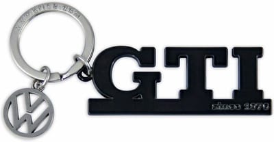VW GTI Sleutelhanger met Bedel - zwart