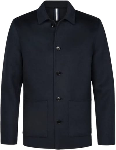 Profuomo - Vest Donkerblauw Profuomo Lange Mouw Overhemd Donkerblauw Ppwf30012