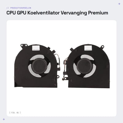 Dailygoods - CPU GPU Koelventilator - Vervanging - Premium duurzaamheid - 12 x 10 x 3 cm - Eenvoudige installatie - Geschikt voor Blade 15 Geavanceerde