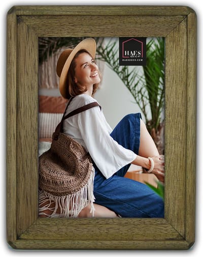 HAES DECO - Houten Fotolijst Malaga in rustiek bruin voor 1 foto 13x18 cm (formaat 17,8 x 22,8 cm) - SP11418