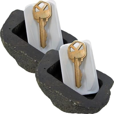 Sleutelkluis- sleutelkluis voor buiten- Geheime sleutelopslag - Veilige geheime sprinkler-geldkist - Anti-verlies opbergdoos - Gemakkelijk toegankelijke, verborgen waardevolle spullen - kaarten-sieraden - opbergbenodigdheden (twee-pack - 6.8*4.2)