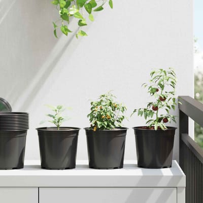vidaXL - Ronde - Bloempot - 100 - st - Zwart - Ø - 15 - x - 13 - cm - Kunststof