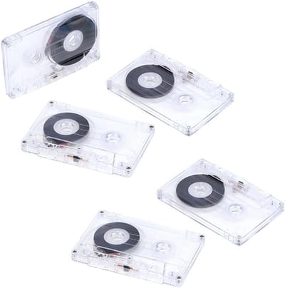 Lege Cassettes - Opneembare Banden - Muziek Opnemen - Duidelijke Geluidskwaliteit - 11 x 7 x 7 cm - Transparant