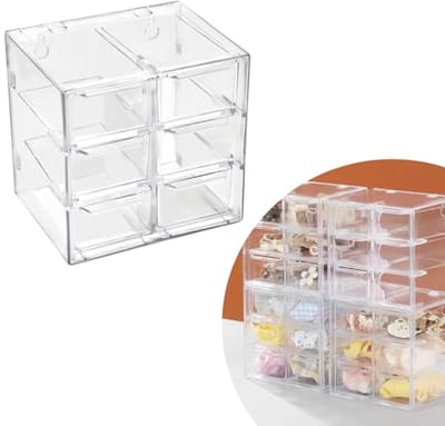 Bureau-organizer met 6 laden - Stapelbare kunststof opbergdoos voor desktop en accessoires