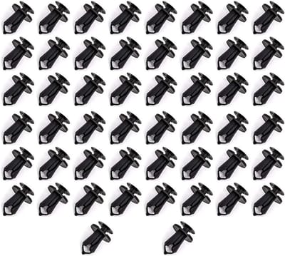 50 stuks montagematerialen voor binnenbekleding - zwarte clips en beugels voor bevestiging