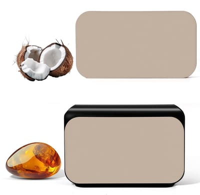 2-Pack Auto Luchtverfrisser voor Zonneklep met Clip – Geursteen van Gips, Cabana (Kokos) & Amber geur, Langdurige autogeur, voor alle voertuigtypen