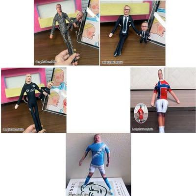 Erling Haaland Sleutelhanger Accessoires Cosplay Voetbalster Figuur Tas Bedeltjes Hanger Cartoon Haaland Beeldjes Feestartikelen Fans Cadeau black