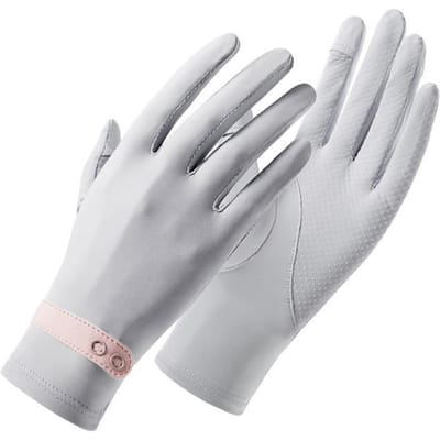 1 Paar Upf50+ Zonnebrandhandschoenen UV-bestendig Siliconen Antislip Buiten Fiets Handschoenen IJsgevoel Fietsen Mannen Vrouwen