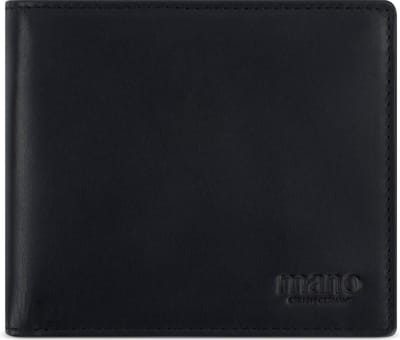 mano Don Andrea Portemonnee RFID-bescherming Leer 12 cm - Jongens - Horizontaal - schwarz