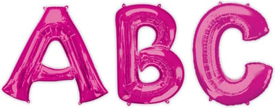 AMSCAN - Fuchsia aluminium letter ballon