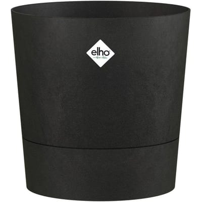 Elho Foss Rond 43cm - Bloempot voor Binnen - 100% Gerecycled Plastic - Ø 43 x H 42.5 - Living black