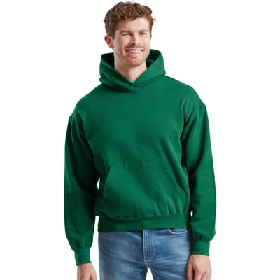 Fruit of the Loom Mannen Superkatoenen Hoodie (College Groen)