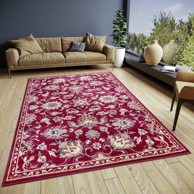 Flycarpets Klassiek Vloerkleed - Caracci - Rood / Multi - 140x200 cm