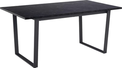 Eettafel Amanda 160x90 - marmer decor/zwart