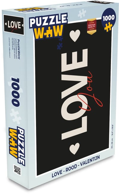 Puzzel Love - Rood - Valentijn - Legpuzzel - Puzzel 1000 stukjes volwassenen