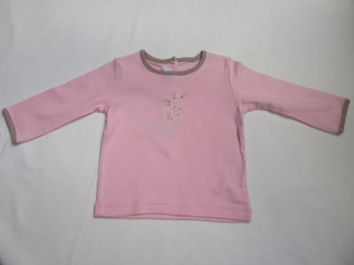 petit bateau , meisjes , t-shirt lange mouw , rose , 6 maand 67