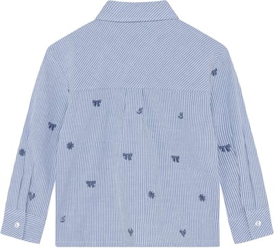 Noppies Blouse stripe - Light Blue - Maat 92
